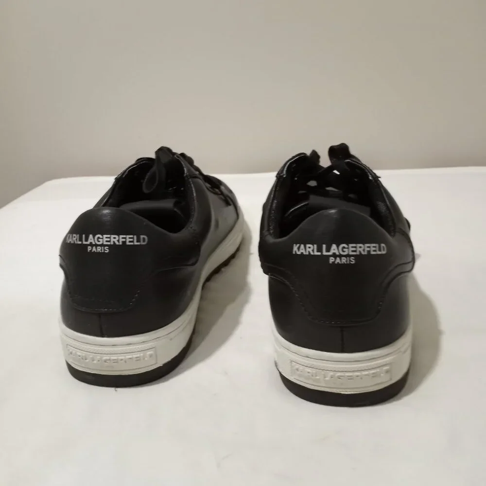 KARL LAGERFELD PARIS MEN'S LEATHER LOW TOP SNEAKER SIZE 13